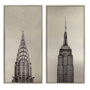 【直送可】クリスタル アートパネル 【Chrysler / Empire State】 幅41×高さ122cm