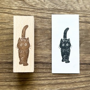 NEW ウッドスタンプ　WS-D-53　黒猫