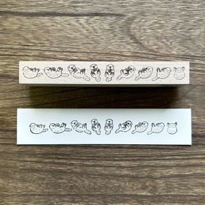 NEW ウッドスタンプ　WS-H-37　回転するラッコ