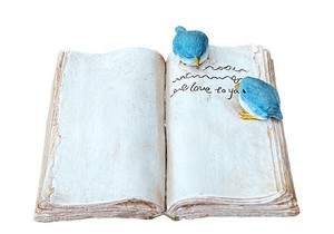 ミニバード（BOOK）15347【鳥】オブジェ エクステリア 置物