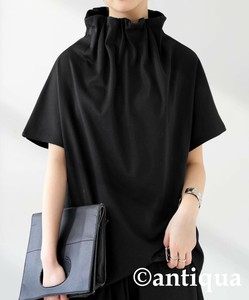 [antiqua] T-shirt Ladies fashion Gathered Top Short Sleeve Cool Touch