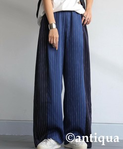 [antiqua] Cropped Pant Ladies fashion Stripe