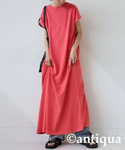 [antiqua] Casual Dress Ladies fashion Short Sleeve 100% Cotton