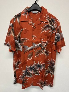 当社夏定番レーヨンアロハオープンカラーシャツ(ハイビスカス)