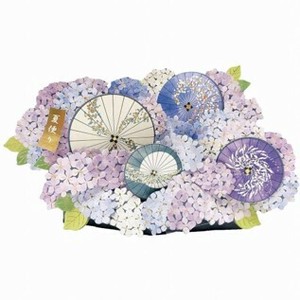 サマーカード　夏柄ポップアップカード　紫陽花