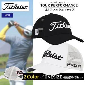タイトリスト メンズ ゴルフ Titleist キャップ ブラック スポーツ メッシュ 通気性 ツアーパフォーマンス