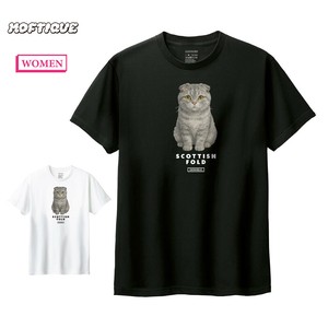 T-shirt Ladies fashion Cat Printed Short-Sleeved T-Shirt Cut-and-sew