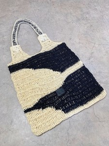 おすすめ★新作★【Swaraj】 手編みラフィア BAG・ゼブラ柄