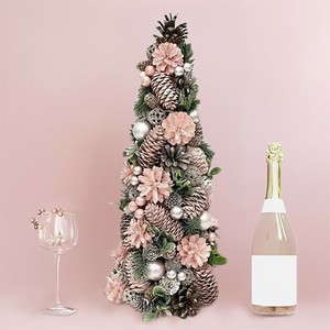 【先行予約】2サイズ展開・クリスマスツリーピンク・クリスマスデコレーション・造花ツリー