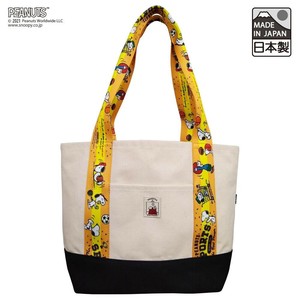 SNOOPY スヌーピー　帆布トートバッグ スポーツ アイボリー M