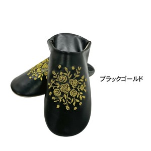エンブロイダリーバブーシュ ローズ ブラックゴールド 4009119-02