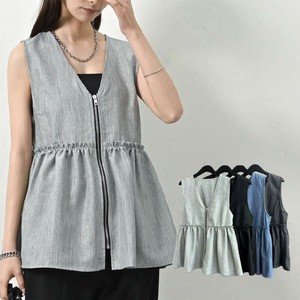Vest/Gilet V-Neck Front Zipper