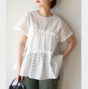 Button Shirt/Blouse Embroidery Lace Blouse