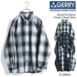 【SPECIAL PRICE】GERRY T/Cオンブレチェック 胸ピス 長袖シャツ