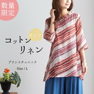 衬衫 针织衫 印度棉 棉 印花 长衫 棉麻