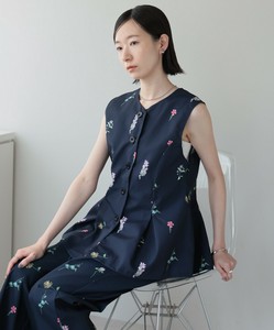 背心外套/马甲 花卉图案