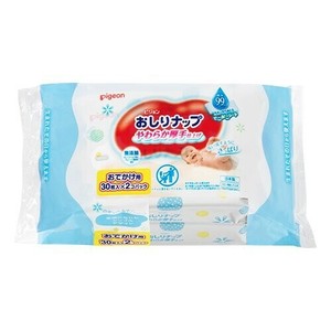 ピジョン　おしりナップ　やわらか厚手仕上げ　純水99％　おでかけ 30枚入×2個パック