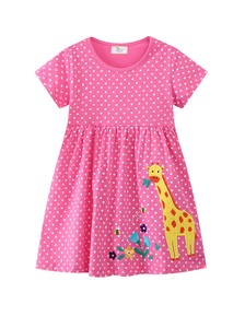 Kids' Casual Dress Floral Pattern Short Sleeve