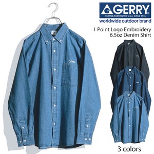 【SPECIAL PRICE】GERRY 6.5ozデニム LOGO胸刺繍 ボタンダウン 長袖シャツ