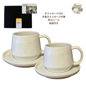 Cup & Saucer Set Gift White Pottery
