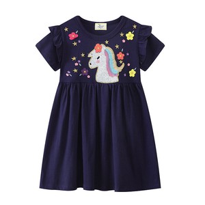 Kids' Casual Dress Floral Pattern Short Sleeve