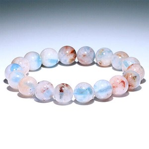 Gemstone Bracelet Aquamarine/Coral Pink
