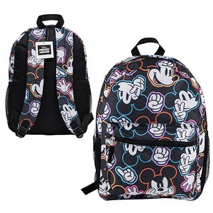 ミッキーマウス リュック 16インチ ( All Over Print ブラック )