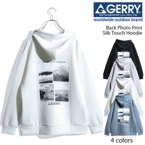 【SPECIAL PRICE】GERRY シルクタッチ ダンボールニット フォト バックプリント パーカー