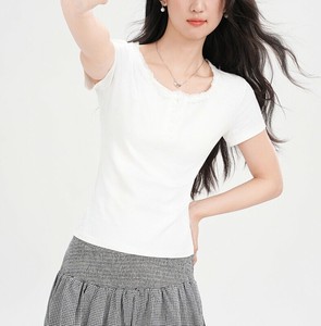 Tシャツ 半袖 無地  ラウンドネック 快適 レディース ファッション  MBQ550