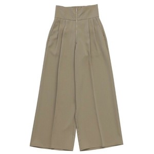 ＜セットアップ可能＞ハイフェストフロントファスナータックワイドパンツ