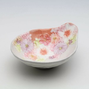 ★女性に大人気★ 工房「ゆずりは」の【紅彩花雅　手付平鉢／とんすい】