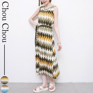 ダイヤ柄ワンピース　2025SS新作　 chouchou東京