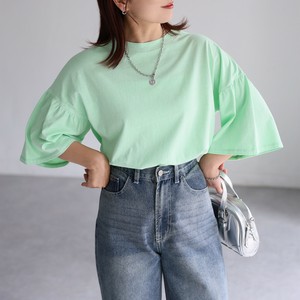 天竺ピグメントバイオフレアスリーブTシャツ　ピグメント　フレアスリーブ