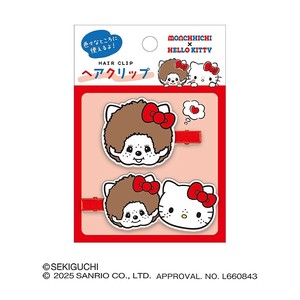 ■2025SS　先行予約■　モンチッチ×ハローキティ　ヘアクリップ