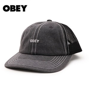 オベイ【OBEY】BOLD PIGMENT 6 PANEL TRUCKER キャップ 帽子 ユニセックス ロゴ ピグメント加工
