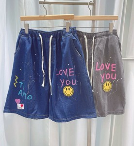 【2025春夏新作】ラブリーニコちゃんデニムハーフパンツ