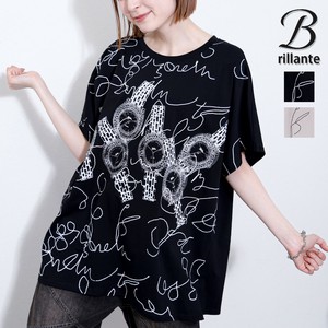 ラインストーンウォッチ柄 BIGTシャツ トップス　 2025新作　BRILLANTE東京（198227）