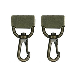 INAZUMA イナズマ ナスカン付くわえ金具 25mm用 2個入 アンティークゴールド AK-80-25AG