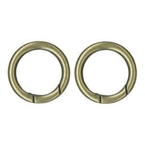 INAZUMA イナズマ 丸カン 開閉タイプ 内径Φ20mm 2個入り アンティークゴールド AK-40-20AG