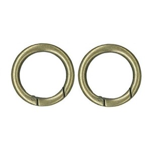INAZUMA イナズマ 丸カン 開閉タイプ 内径Φ40mm 2個入 アンティークゴールド AK-40-40AG