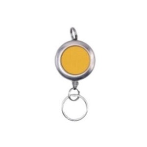 INAZUMA イナズマ 合皮付きリールキーホルダー 1個入 コードの長さ約60cm 6 カラシ AK-68-25S