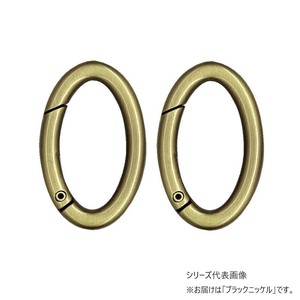 INAZUMA イナズマ 楕円型 丸カン 開閉タイプ 2個入り ブラックニッケル AK-40-36BN