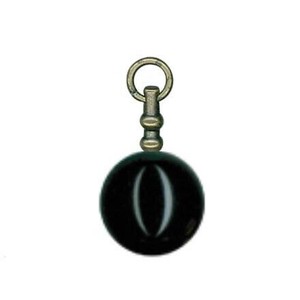INAZUMA イナズマ 約25mm玉付きファスナー飾り 1個入 26 黒 AK-87-25
