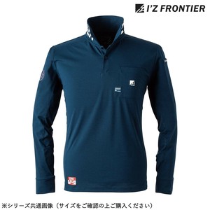 アイズフロンティア P.D.ストレッチ長袖ポロシャツ 02 ネイビー S 521