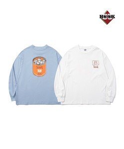 【HOOK】 -original-　ヴィンテージ風缶詰猫バックプリントTEE メンズ Tシャツ cat ユニセックス