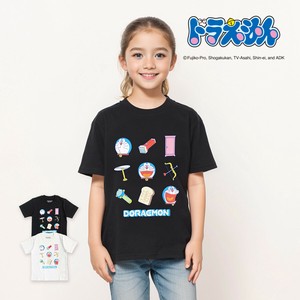 ドラえもん 子供服 キッズ Tシャツ KIDS ひみつ道具 ホワイト ブラック 半袖