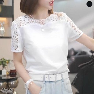 半袖刺繍Tシャツ カジュアル デザインTシャツ  上品 夏  【2025SS】 ONA2019