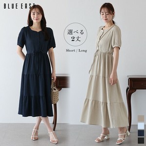 洋装/连衣裙 新颜色出品 层叠造型 短袖 洋装/连衣裙
