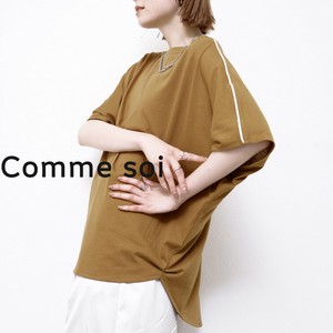 ■comme soi（コムソワ）■ショルダーライン Tシャツ 2025新作