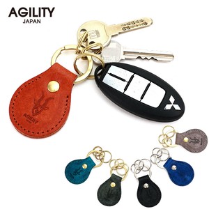 Key Ring Genuine leather Leather Drop Made in Japan